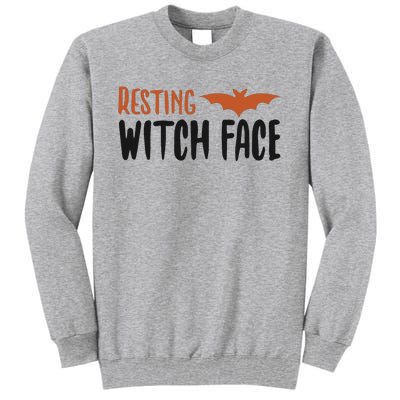 Resting Witch Face Halloween Funny Cute Gift Tall Sweatshirt