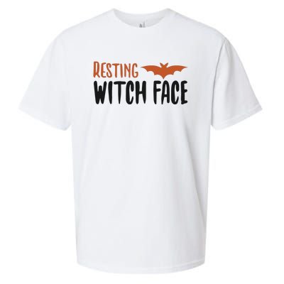 Resting Witch Face Halloween Funny Cute Gift Sueded Cloud Jersey T-Shirt