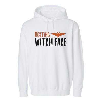 Resting Witch Face Halloween Funny Cute Gift Garment-Dyed Fleece Hoodie