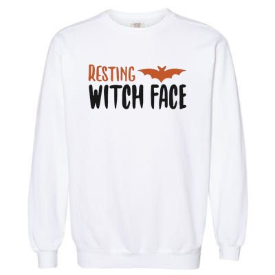 Resting Witch Face Halloween Funny Cute Gift Garment-Dyed Sweatshirt