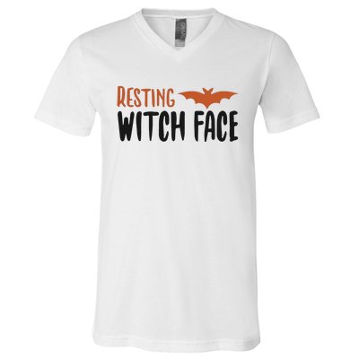 Resting Witch Face Halloween Funny Cute Gift V-Neck T-Shirt