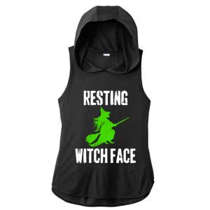 Resting Witch Face Halloween Costume Funny Cute Gift Ladies PosiCharge Tri-Blend Wicking Draft Hoodie Tank