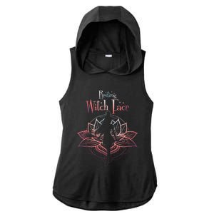 Resting Witch Face Halloween Lotus Flower For Yogi Witch Funny Gift Ladies PosiCharge Tri-Blend Wicking Draft Hoodie Tank