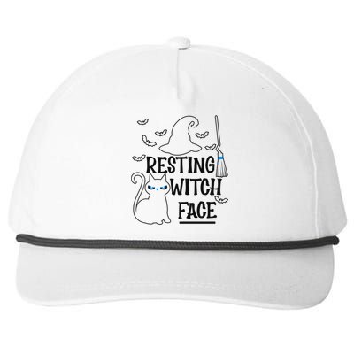 Resting Witch Face Halloween Design Gift Snapback Five-Panel Rope Hat