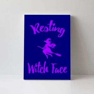 Resting Witch Face Funny Halloween Hallows Eve Ghoulish Funny Gift Canvas