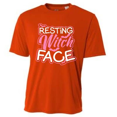 Resting Witch Face Design Halloween Costume Gift Cooling Performance Crew T-Shirt