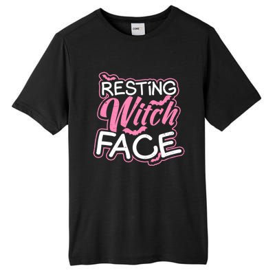 Resting Witch Face Design Halloween Costume Gift Tall Fusion ChromaSoft Performance T-Shirt