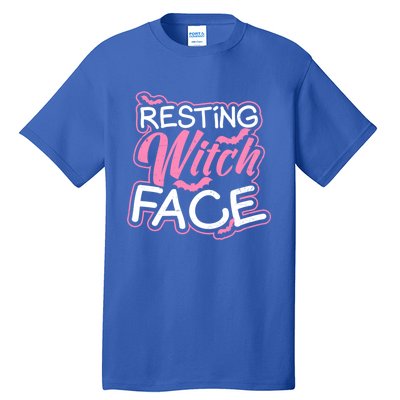 Resting Witch Face Design Halloween Costume Gift Tall T-Shirt