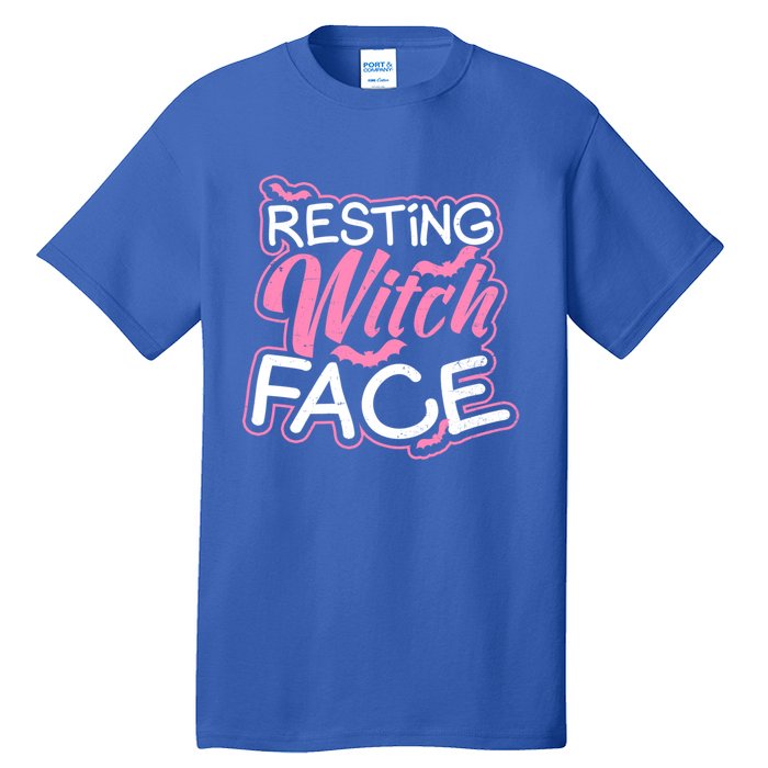 Resting Witch Face Design Halloween Costume Gift Tall T-Shirt