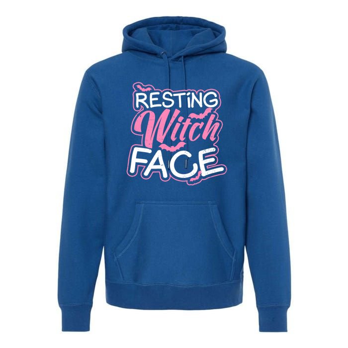 Resting Witch Face Design Halloween Costume Gift Premium Hoodie