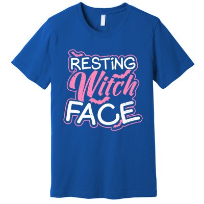 Resting Witch Face Design Halloween Costume Gift Premium T-Shirt