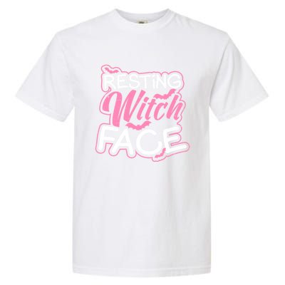 Resting Witch Face Design Halloween Costume Gift Garment-Dyed Heavyweight T-Shirt