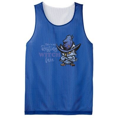 Resting Witch Face Funny Halloween Owl And Witch Hat Cute Gift Mesh Reversible Basketball Jersey Tank