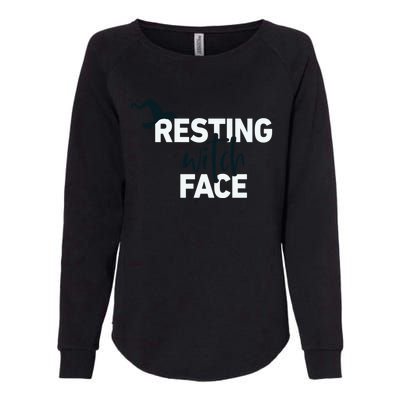 Resting Witch Face Halloween Witch Hat Black Funny Gift Womens California Wash Sweatshirt