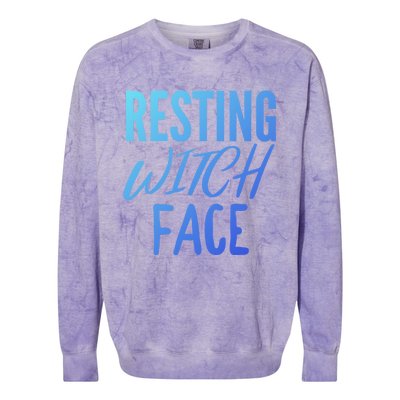 Resting Witch Face Funny Halloween Funny Gift Colorblast Crewneck Sweatshirt