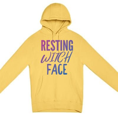 Resting Witch Face Funny Halloween Funny Gift Premium Pullover Hoodie