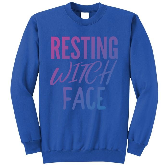 Resting Witch Face Funny Halloween Funny Gift Tall Sweatshirt