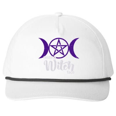 Resting Witch Face Wiccan Occult Pagan Gift Snapback Five-Panel Rope Hat