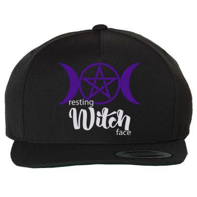 Resting Witch Face Wiccan Occult Pagan Gift Wool Snapback Cap