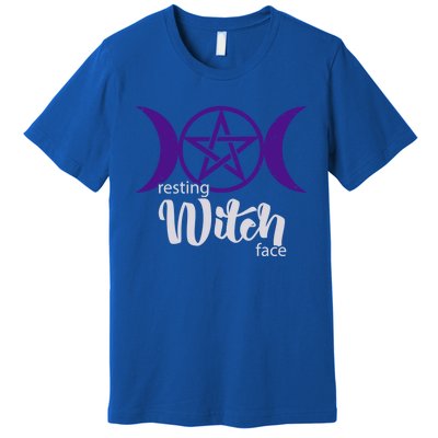 Resting Witch Face Wiccan Occult Pagan Gift Premium T-Shirt