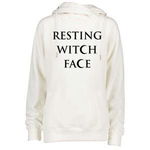 Resting Witch Face Gothic Wiccan Great Gift Womens Funnel Neck Pullover Hood