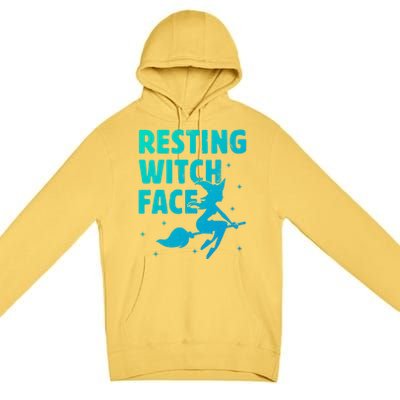 Resting Witch Face Gift Witches Halloween Costume Gift Premium Pullover Hoodie