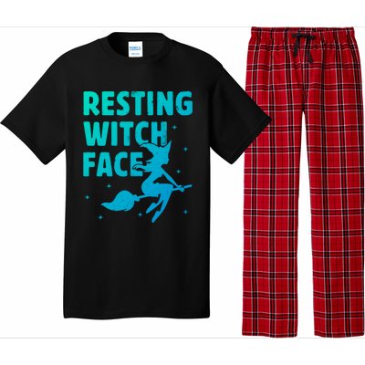 Resting Witch Face Gift Witches Halloween Costume Gift Pajama Set