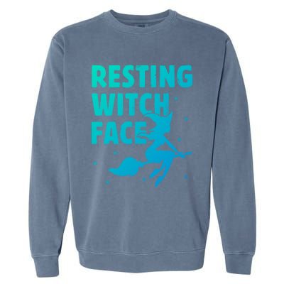 Resting Witch Face Gift Witches Halloween Costume Gift Garment-Dyed Sweatshirt