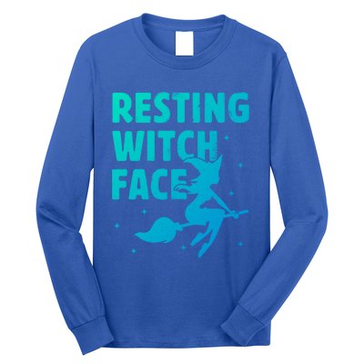 Resting Witch Face Gift Witches Halloween Costume Gift Long Sleeve Shirt