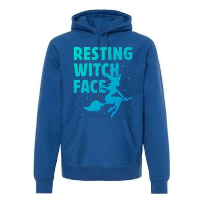 Resting Witch Face Gift Witches Halloween Costume Gift Premium Hoodie