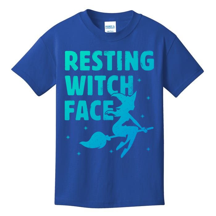 Resting Witch Face Gift Witches Halloween Costume Gift Kids T-Shirt