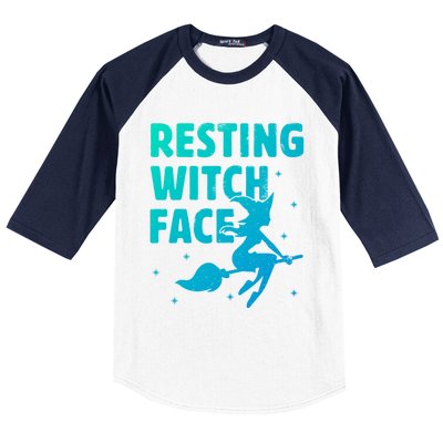 Resting Witch Face Gift Witches Halloween Costume Gift Baseball Sleeve Shirt