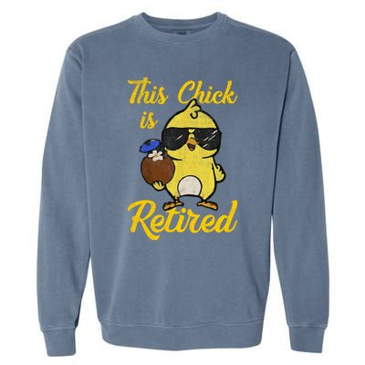 Retired Women Funny Retirement Garment-Dyed Sweatshirt