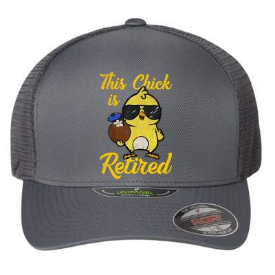 Retired Women Funny Retirement Flexfit Unipanel Trucker Cap