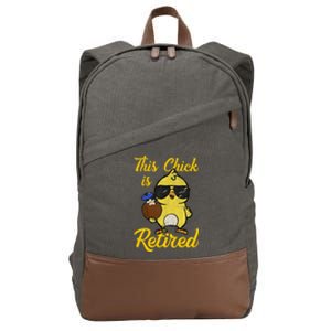 Retired Women Funny Retirement Cotton Canvas Backpack