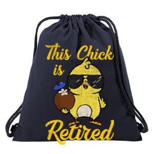 Retired Women Funny Retirement Drawstring Bag