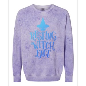 Resting Witch Face Funny Halloween Cool Gift Colorblast Crewneck Sweatshirt