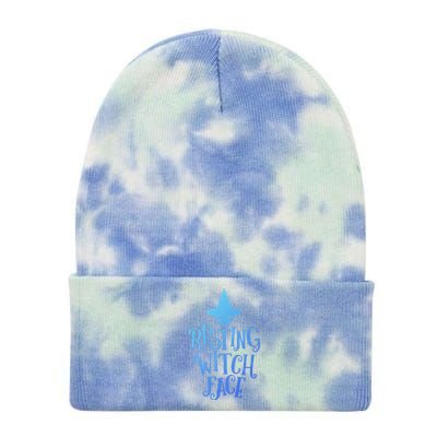 Resting Witch Face Funny Halloween Cool Gift Tie Dye 12in Knit Beanie