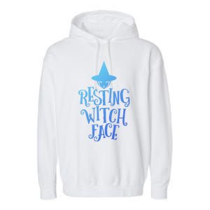 Resting Witch Face Funny Halloween Cool Gift Garment-Dyed Fleece Hoodie