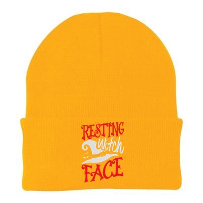 Resting Witch Face Halloween Fan Funny Halloween Cool Gift Knit Cap Winter Beanie