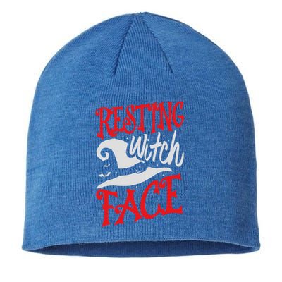 Resting Witch Face Halloween Fan Funny Halloween Cool Gift Sustainable Beanie