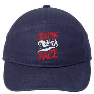 Resting Witch Face Halloween Fan Funny Halloween Cool Gift 7-Panel Snapback Hat