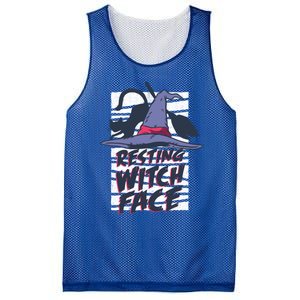 Resting Witch Face Halloween Meaningful Gift Mesh Reversible Basketball Jersey Tank