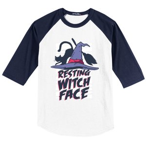 Resting Witch Face Halloween Meaningful Gift Baseball Sleeve Shirt