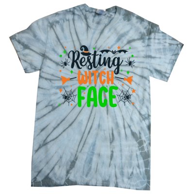 Resting Witch Face Spooky Halloween Vibes Meaningful Gift Tie-Dye T-Shirt