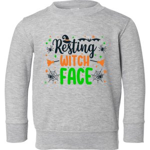 Resting Witch Face Spooky Halloween Vibes Meaningful Gift Toddler Sweatshirt