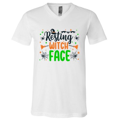 Resting Witch Face Spooky Halloween Vibes Meaningful Gift V-Neck T-Shirt