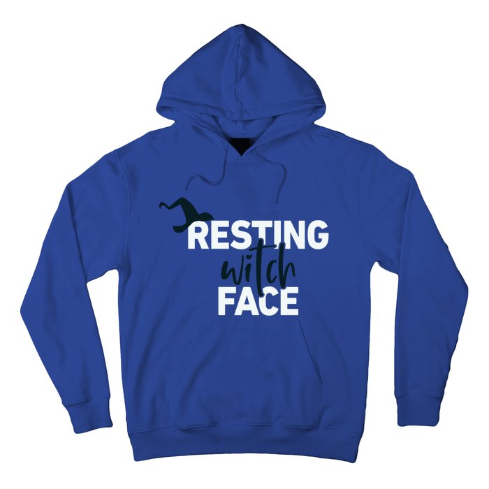 Resting Witch Face Halloween Witch Hat Black Gift Hoodie