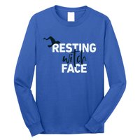 Resting Witch Face Halloween Witch Hat Black Gift Long Sleeve Shirt