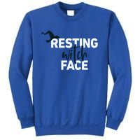 Resting Witch Face Halloween Witch Hat Black Gift Sweatshirt